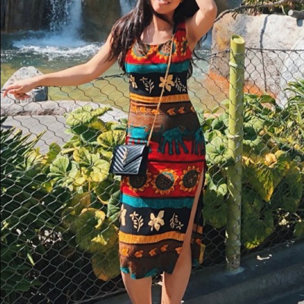 Tribal summer dress (vintage) Size XS